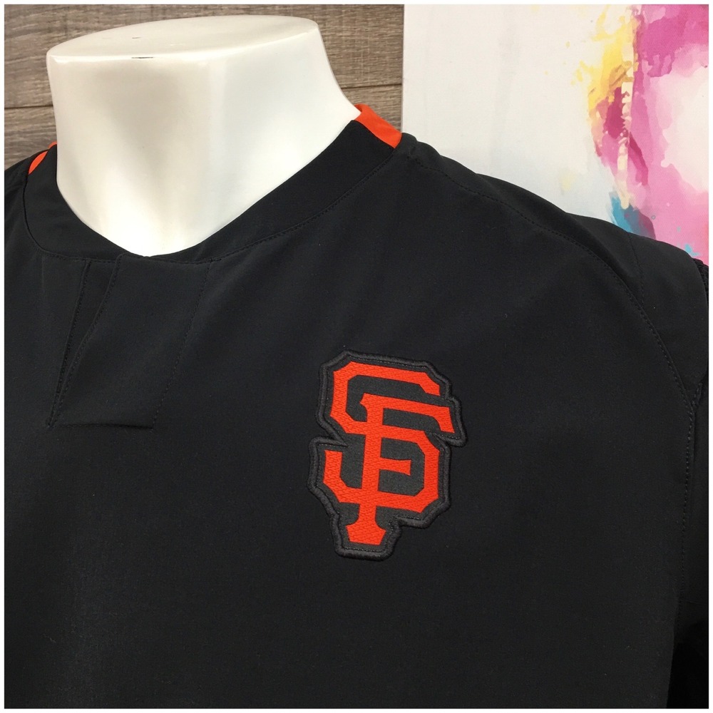 Nike San Francisco Giants MLB Authentic Collection Warm Up Jersey Black Mens L - Picture 2 of 6
